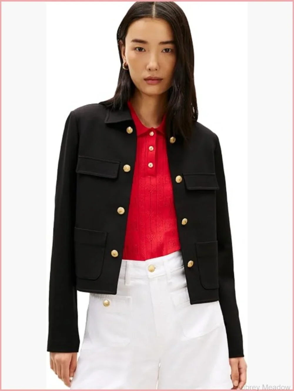 Open Front Blazer Long Sleeve Button Down Jacket